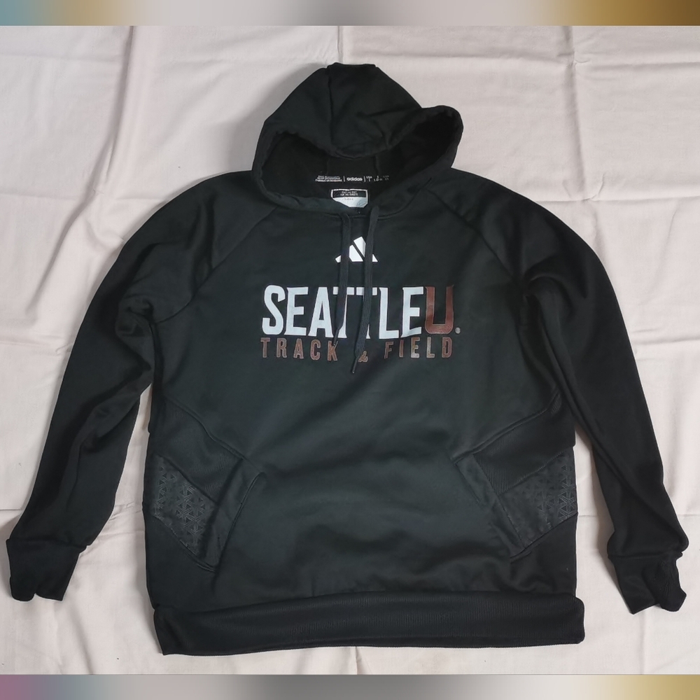 Adidas Women's Black SeattleU Track & Field Pullover Hoodie L